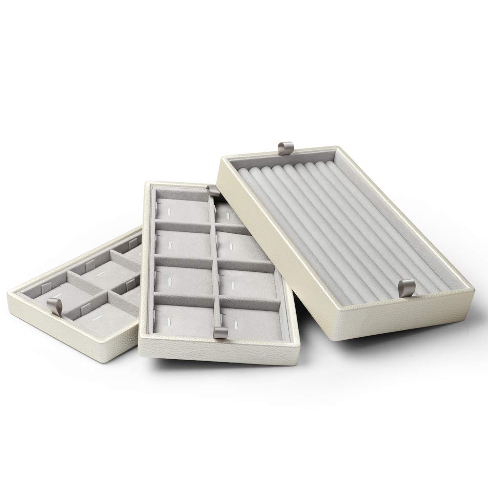 Oirlv Leather Jewelry Box Handmade Travel Jewelry Organizer Storage Case X010