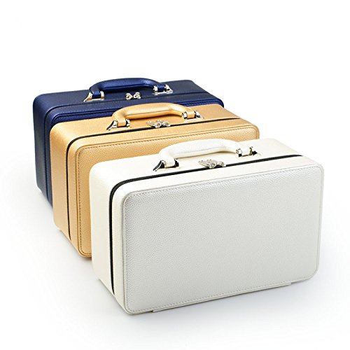 Oirlv Leather Jewelry Box Handmade Travel Jewelry Organizer Storage Case X010