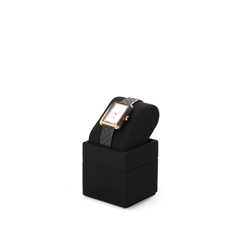 OIRLV luxury fashion black microfiber watch display stand with metal structure : TT278