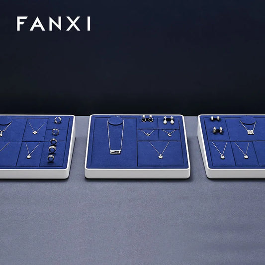 OIRLV luxury Blue MDF Baking paint Jewelry combination set : TT396