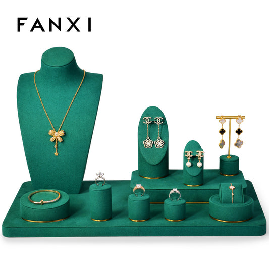 Green Luxury Metal Jewelry Display Set TT031