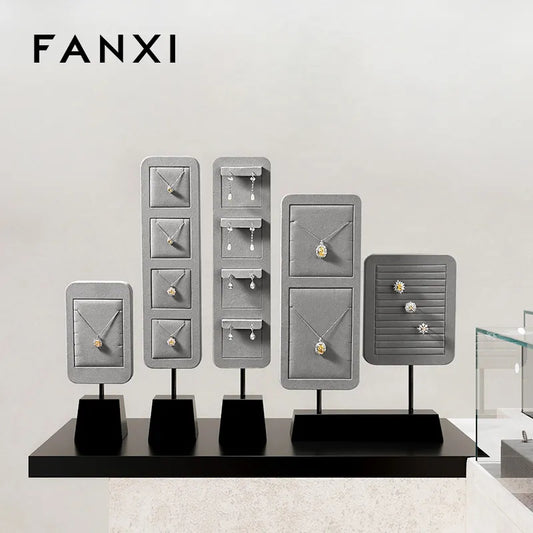 OIRLV High quality Black and White leather Jewelry display stand : PU108