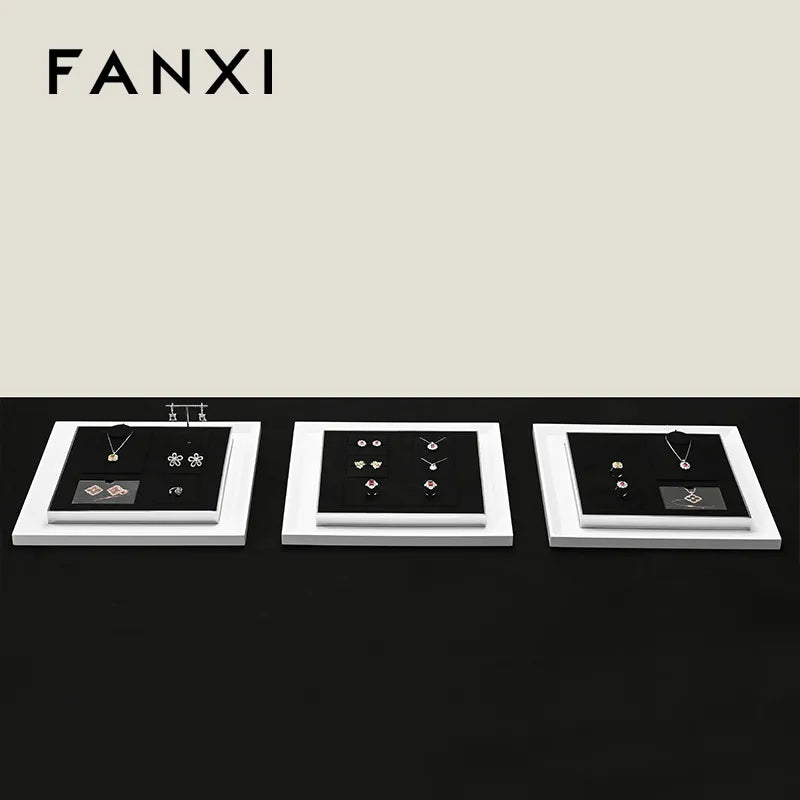 OIRLV high end Black Microfiber custom jewelry display :JS121