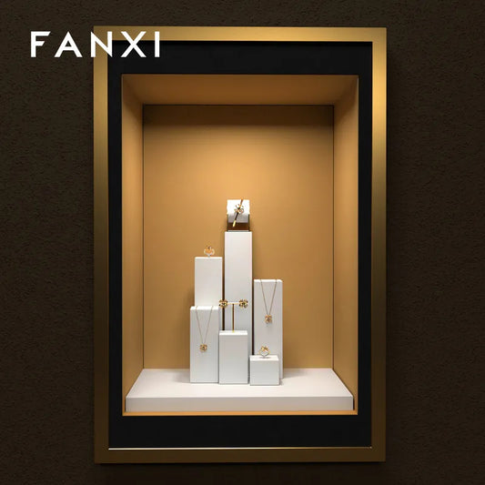OIRLV luxury white microfiber jewellery display set ：TT184