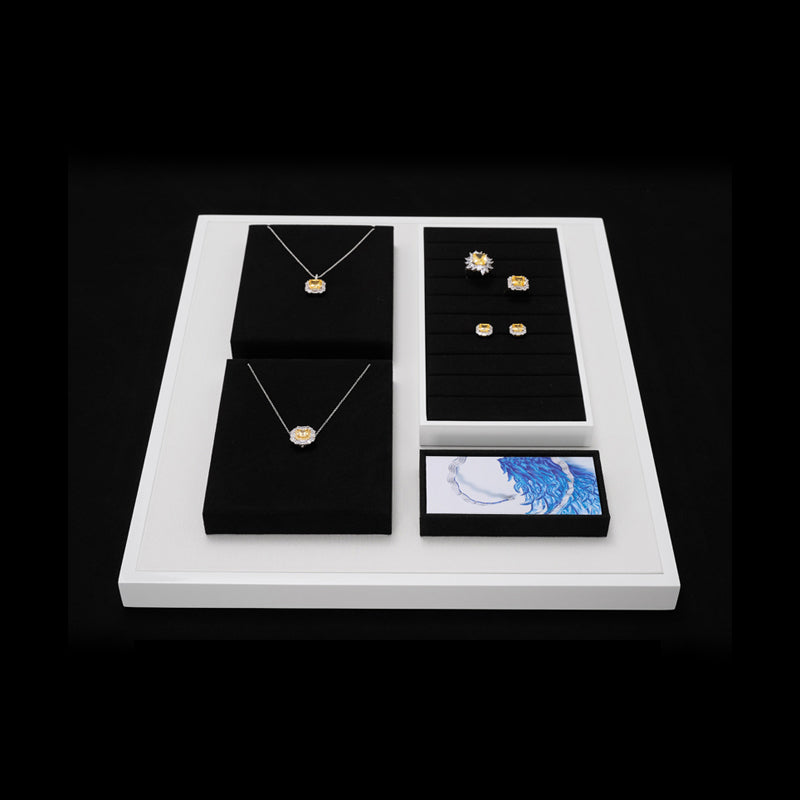 Black Microfiber Jewelry Display Set TT149