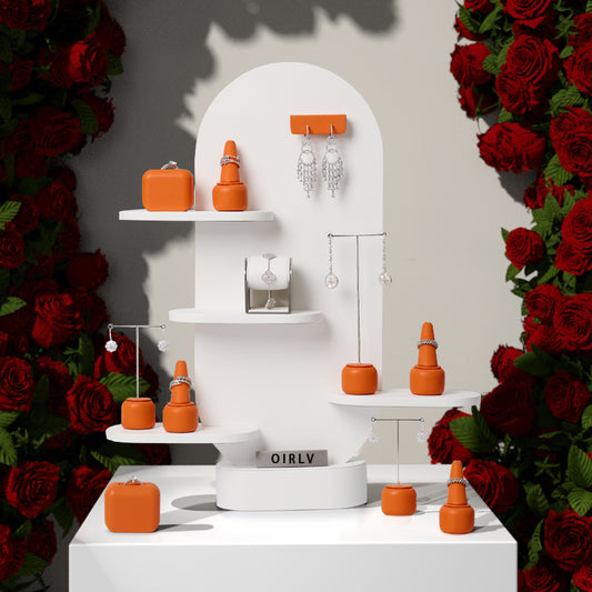 Standing WhiteMagnetic Removable Jewelry Display Set TT14202