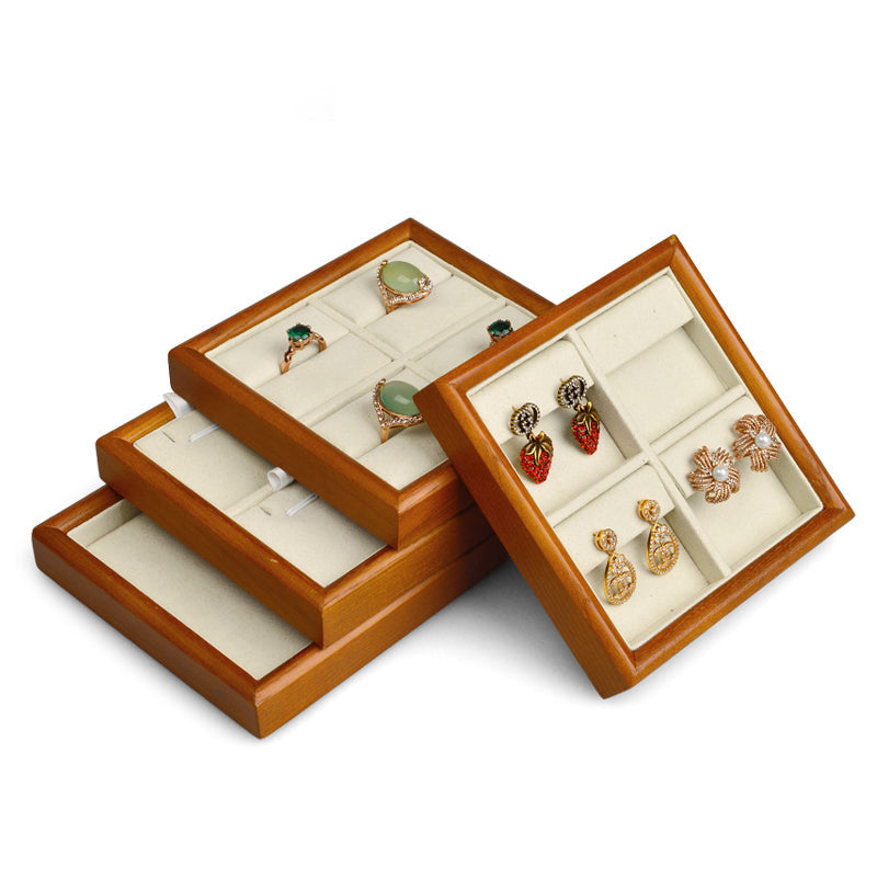 Square Wood Jewelry Storage Display Tray P068