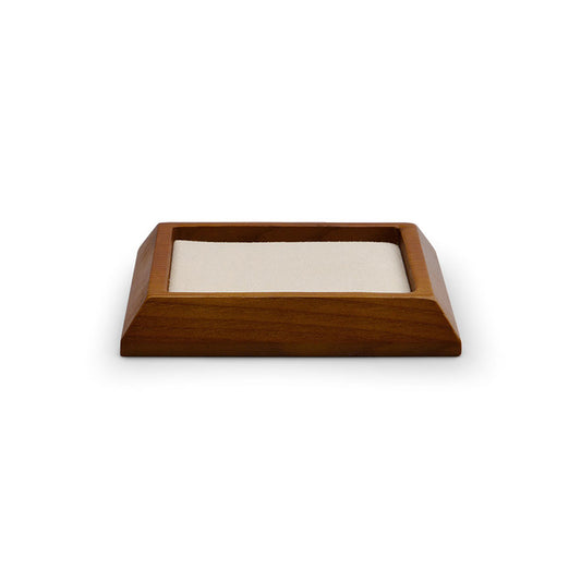 Cream White Small Wood Jewelry Tray for Showcase Display SM09001