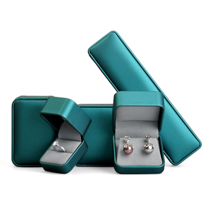 Green PU Leather Jewelry Gift Box