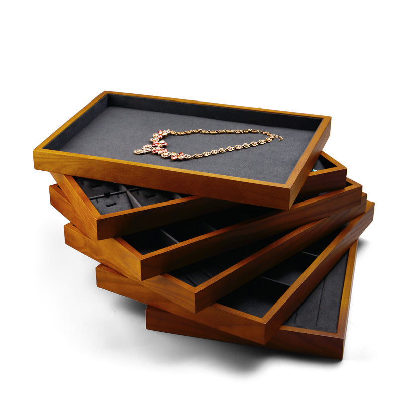 Wood Jewelry Display Showcase Tray P056