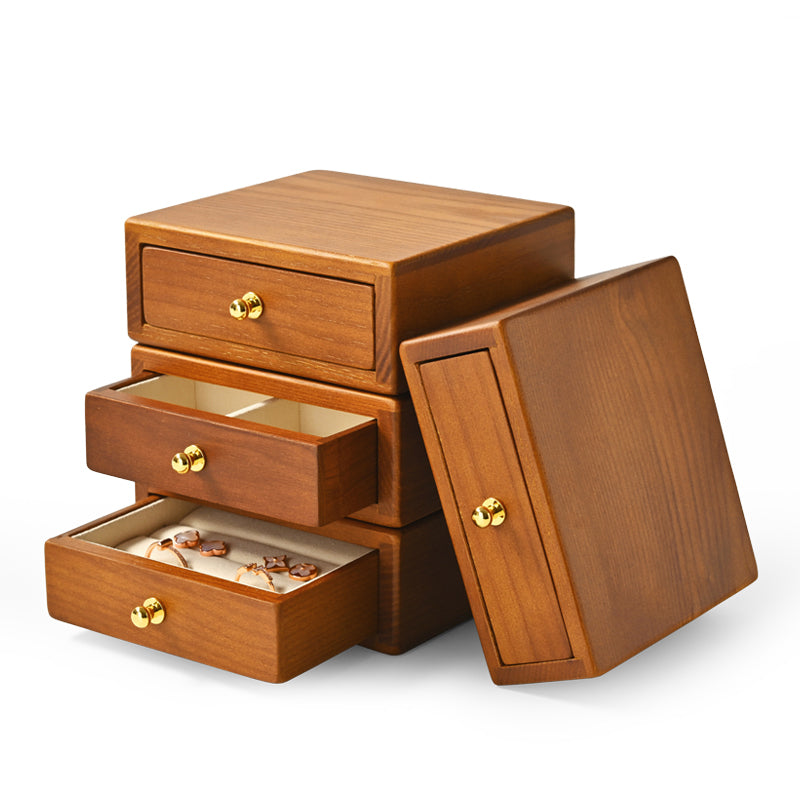 Wood Stackable Jewelry Storage Box