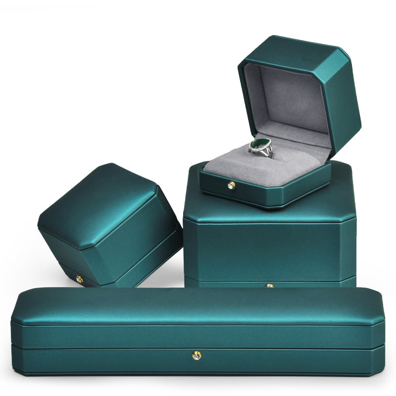 Green PU Leather Jewelry Packaging Gift Box