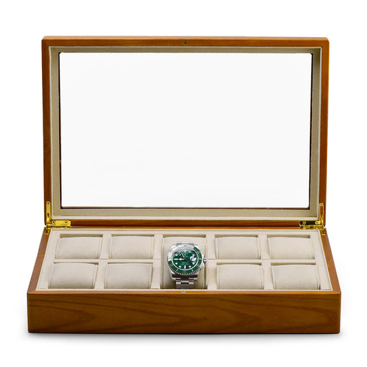 Wood 10-Watch Storage Box X022
