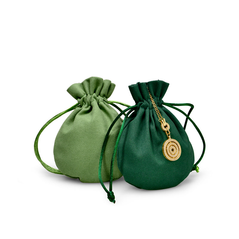 Green Microfiber Jewelry Gift Pouch