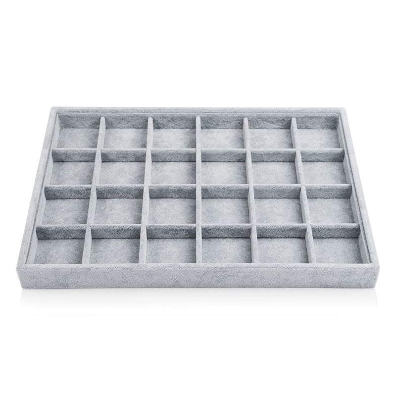Velvet Stackable Jewelry Display Tray 24 Grids P00103