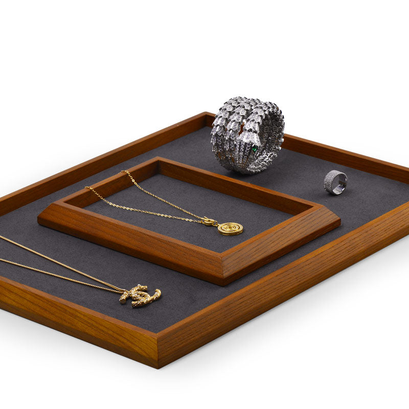 Solid Wood Flat Jewelry Display Tray SM121