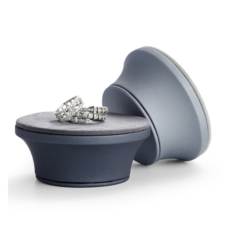 Gray PU Leather Ring Bangle Jewelry Stand PU095