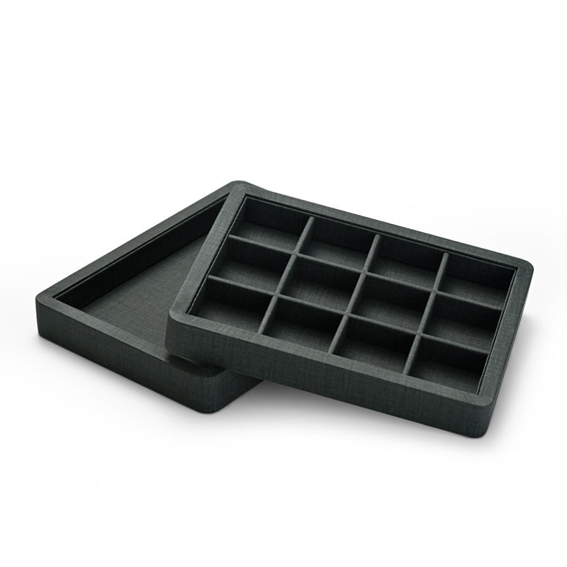 PU Leather Jewelry Tray With Magnetic Acrylic Cover P111