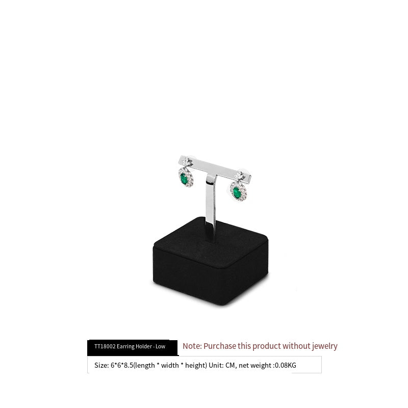 Black Microfiber Ring Necklace Jewelry Display Set TT180