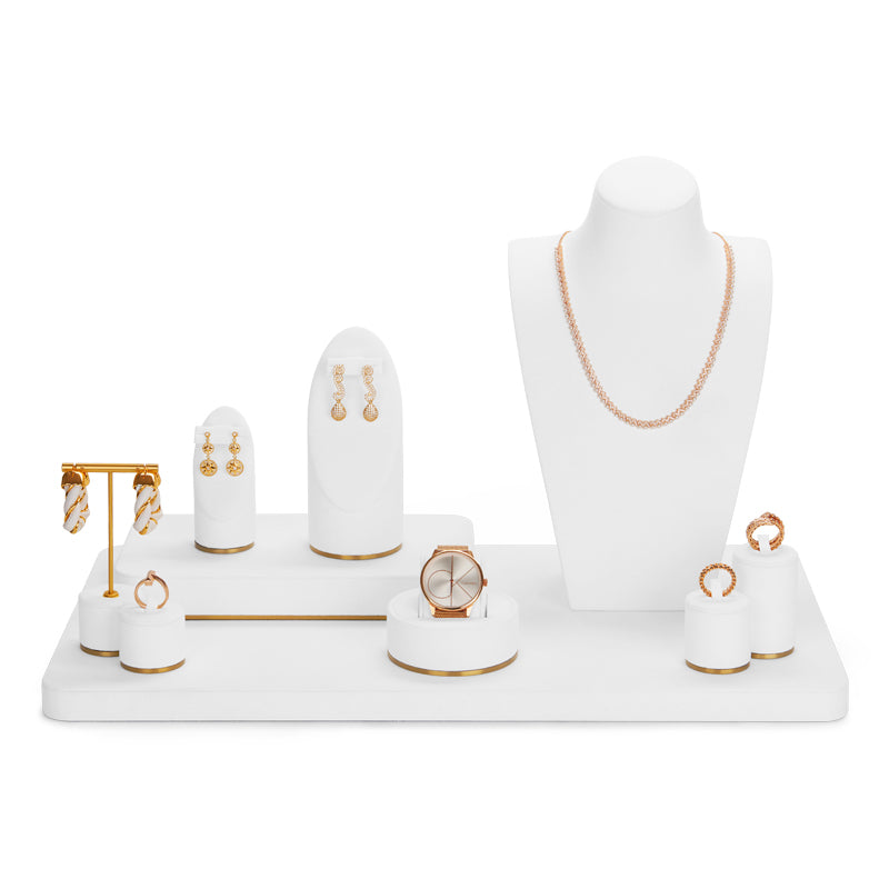 White Luxury Metal Jewelry Display Set TT033