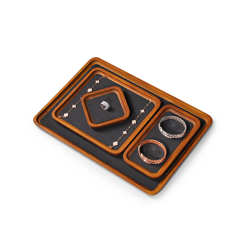 Dark Gray Medium Wood Jewelry Display Tray SM13003
