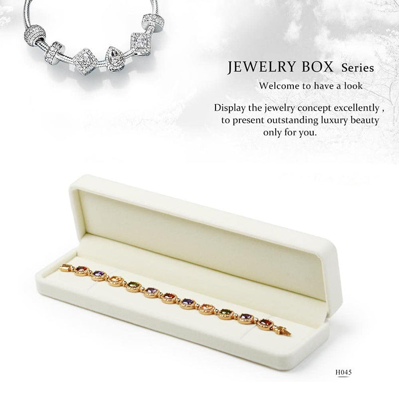 White Velvet Anniversry Bracelet/Chain Box H04505