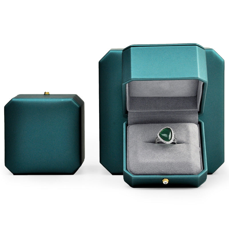 Green PU Leather Bracelet Chain Gift Box H084