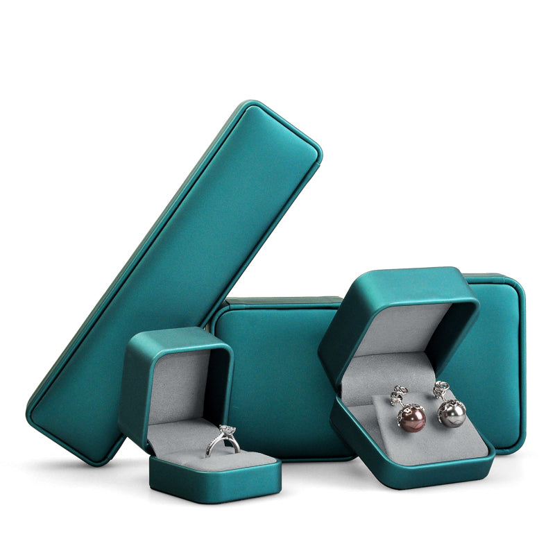 Luxury Round Corner PU Leather Jewelry Gift Box H090