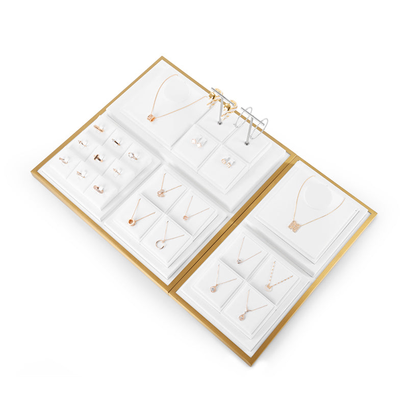 White Metal Microfiber Window Counter Jewelry Display Props TT065