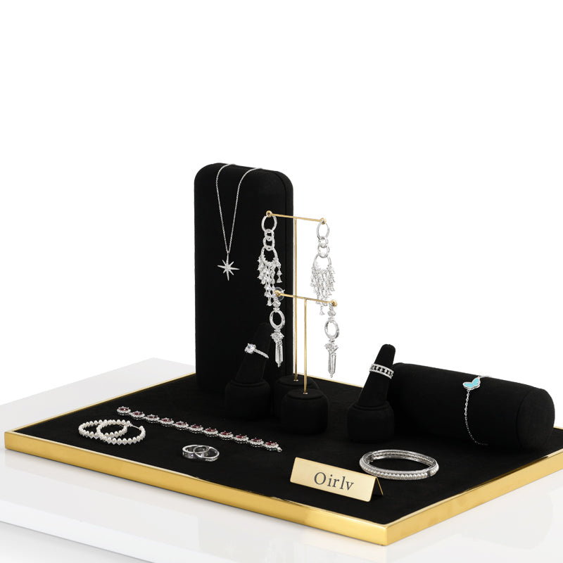 Luxury Black Metal Jewelry Display Set TT094