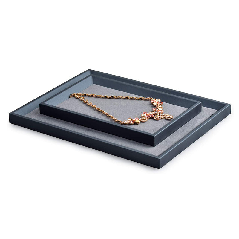 Small Premium Leather Flat Jewelry Tray P08001
