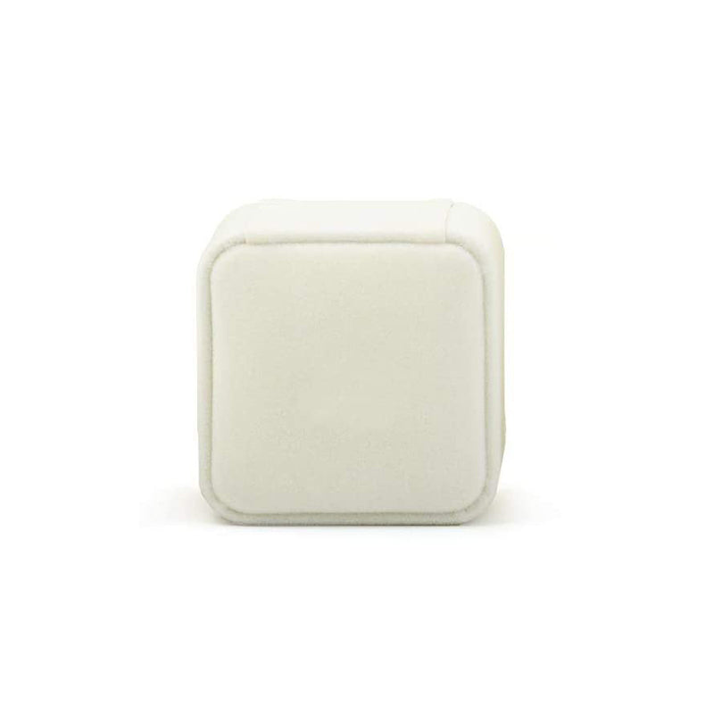 White Velvet Anniversry Earring Box H04502