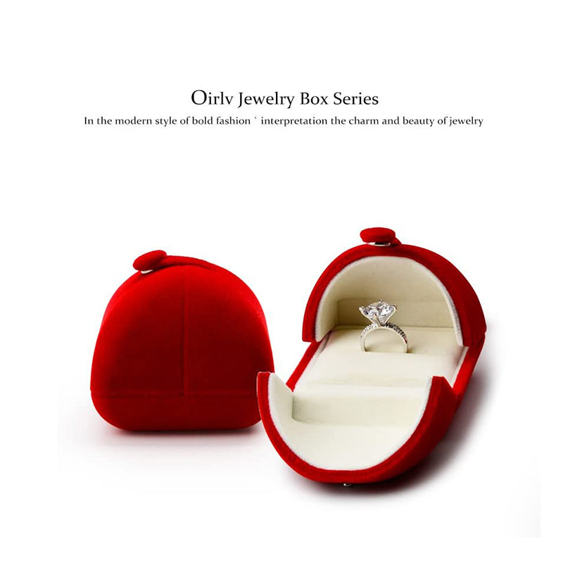 Red Premium Velvet Ring Jewelry Gift Box H02801