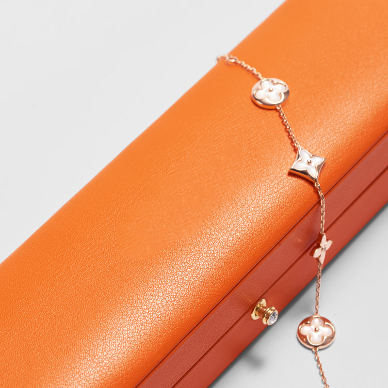 Orange Octagonal Leatherette Necklace Pendant Box H136