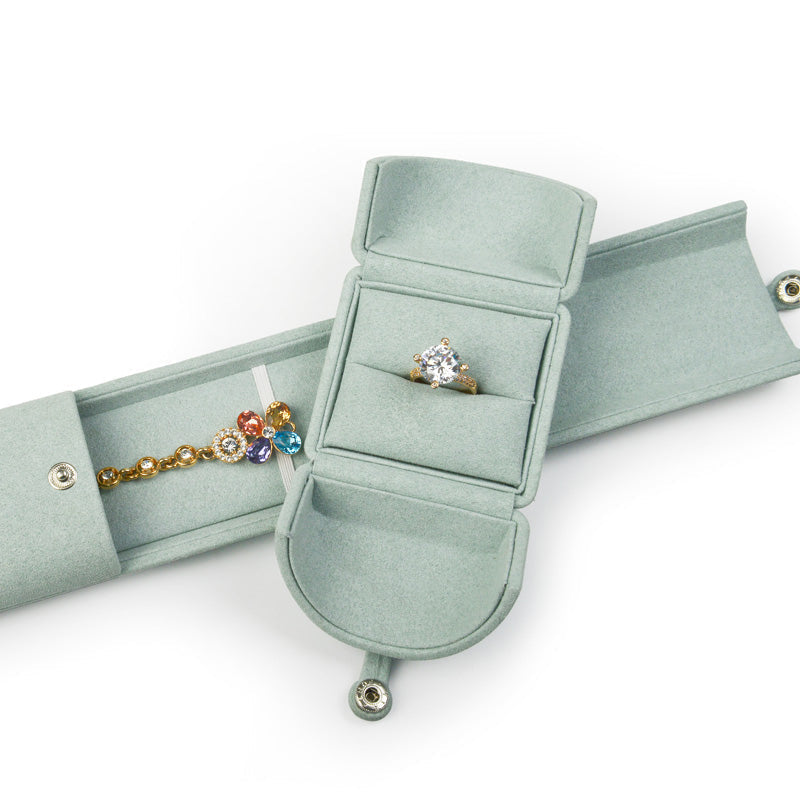 Green Microfiber Bracelet Chain Gift Box H064