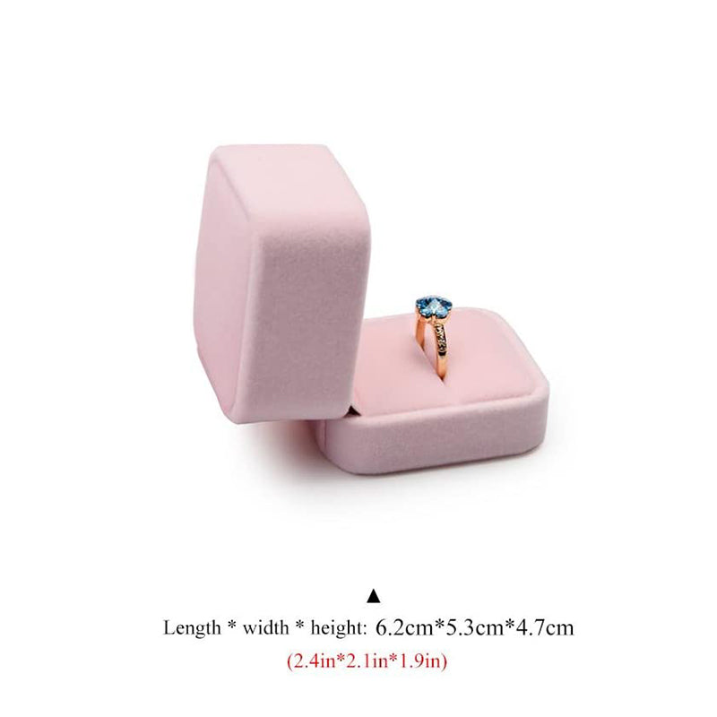 Pink Velvet Ring Jewelry Gift Box H00801