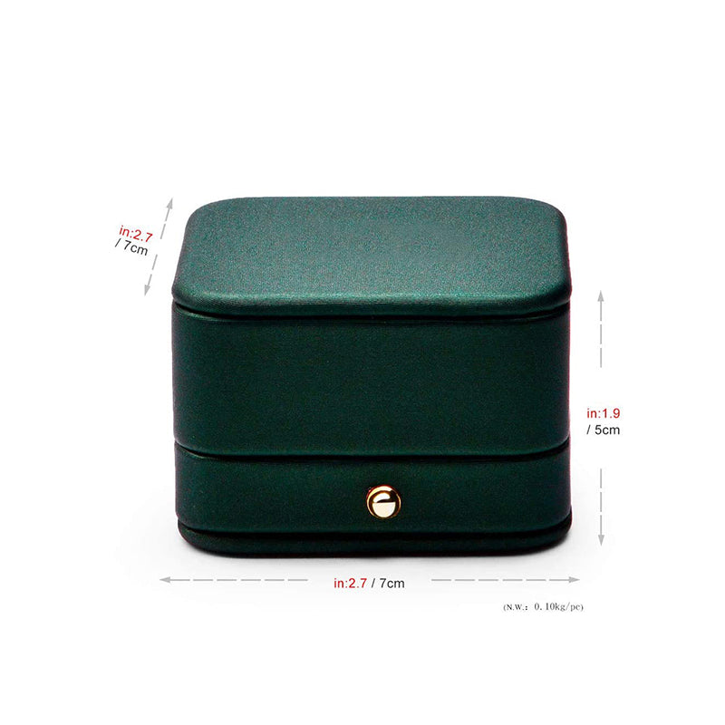 Green PU Leather Necklace Pendant Gift Box H068