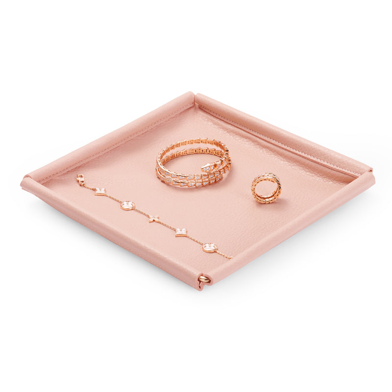 Pink Leatherette Ring Pendant Bangle Display Tray P116