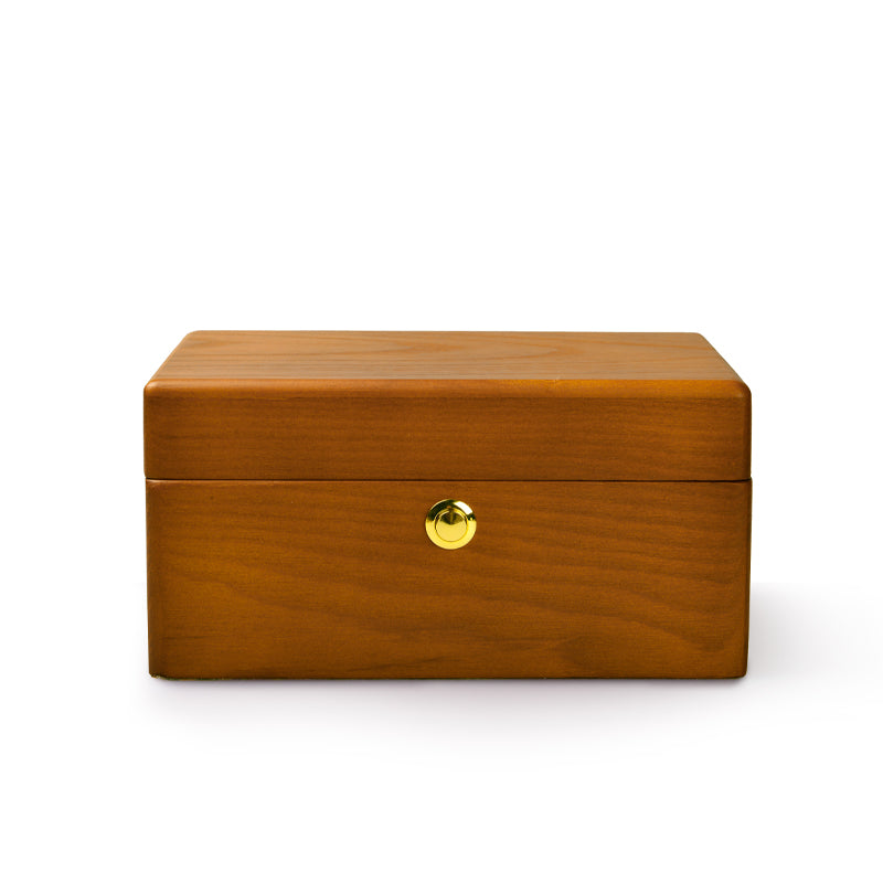 Solid Wood Button Snap Double Watch Storage Box SM149