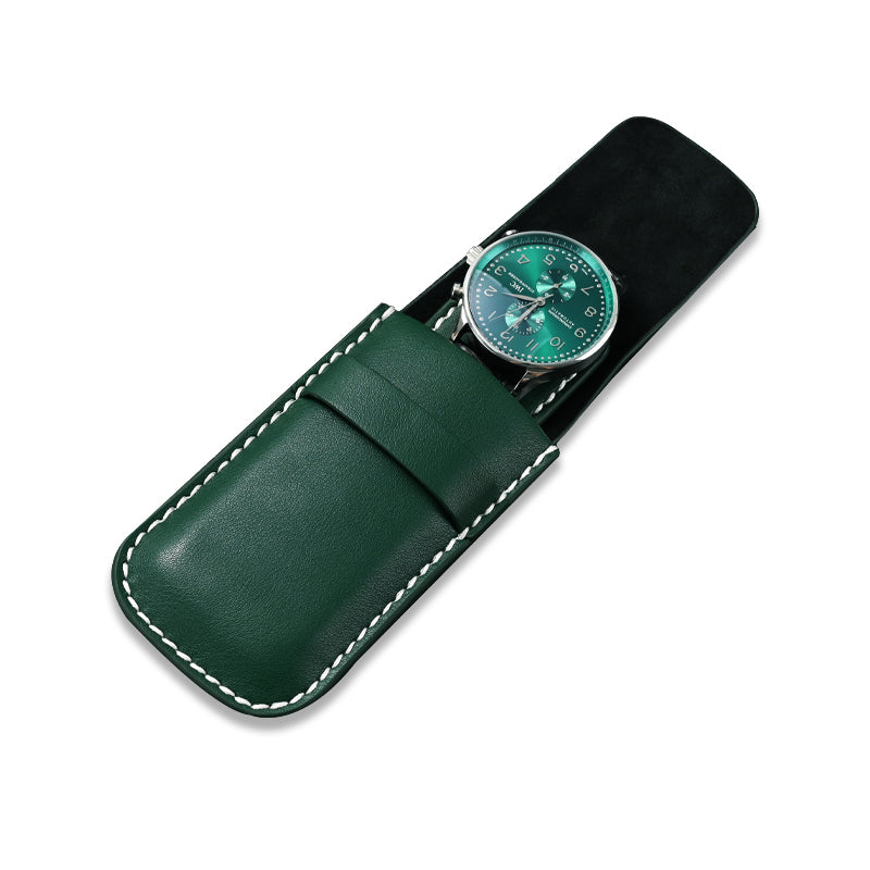 Customized Logos Genuine Leather Watch Pouch D056