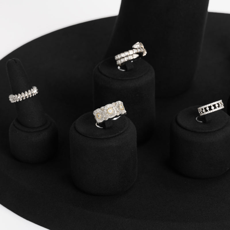 Luxury Black Microfiber Jewelry Display Set TT091