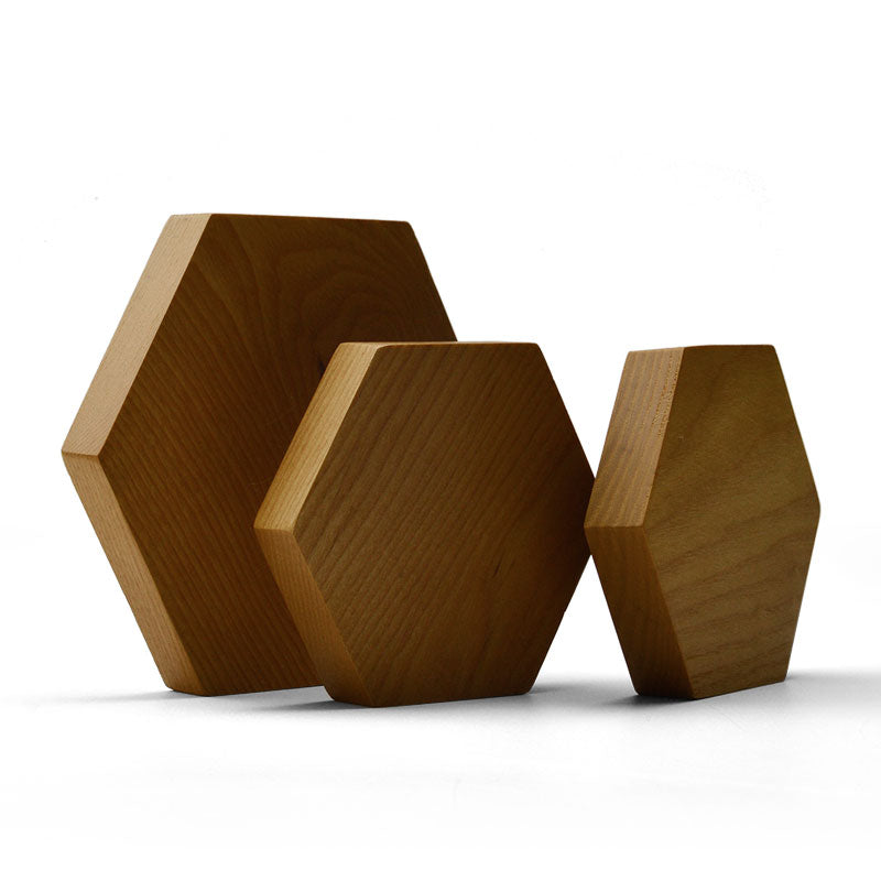 Hexagon Wood Earring Display Stand, Set of 2 SM038