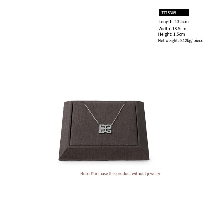 Coffee PU Leather Jewelry Display Set TT153