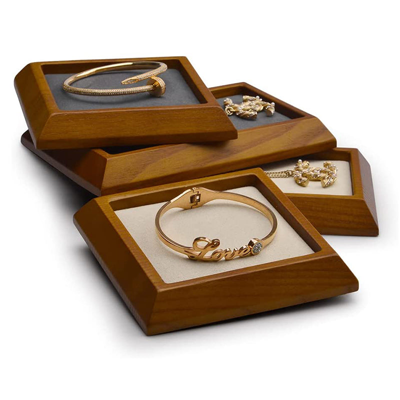Dark Gray Small Wood Jewelry Tray for Showcase Display SM09002