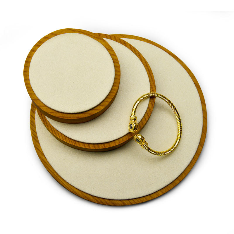 Wood Round Necklace Bangle Jewelry Display Props SM054