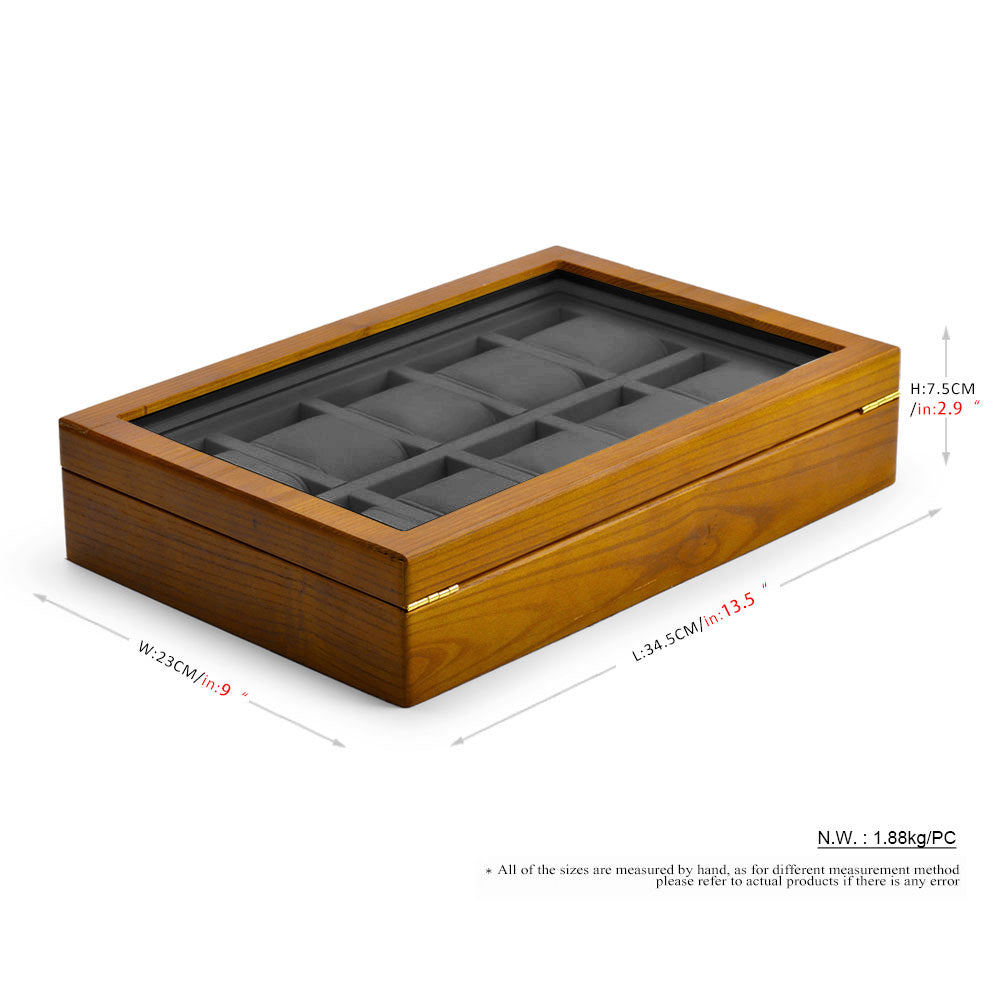 Wood 10-Watch Storage Box X022