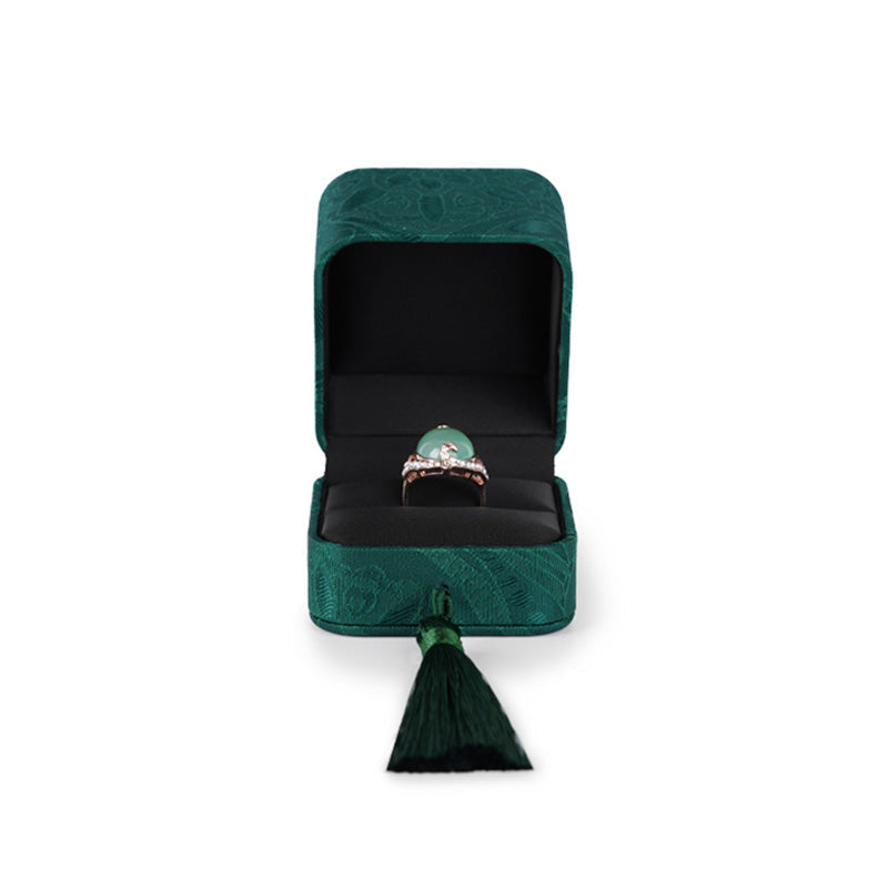 Green Silk Tassel Jewelry Gift Box
