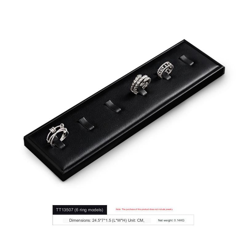 Black PU Leather Ring Jewelry Display Set TT135