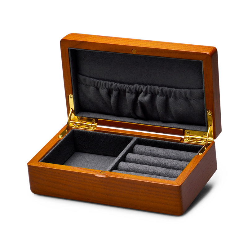 Classic Solid Wood Ring Jewelry Set Box SM154