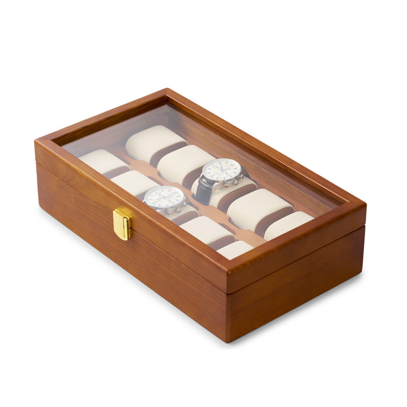 Wood 10-Watch Storage Box X048
